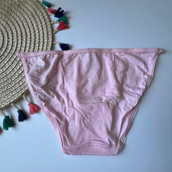 Victoria's Secret Stretch Cotton Scatter Shine String Bikini Panty Pink L NEW - Picture 3 of 3